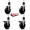Service Caster 5'' Phenolic Wheel Swivel 1-7/8'' Expanding Stem Caster Set 2 Brakes, 4PK SCC-EX20S514-PHR-2-PLB-2-178 - alternate 4